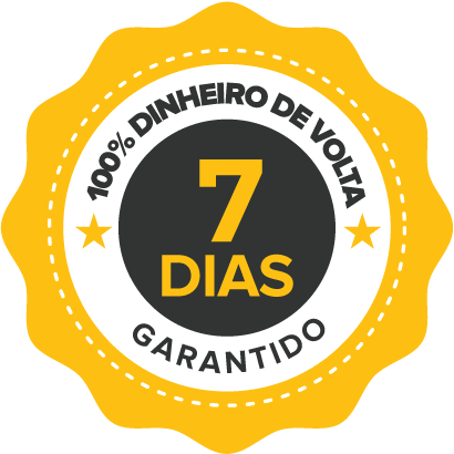 Garantia de 7 dias, 100% do dinheiro de volta